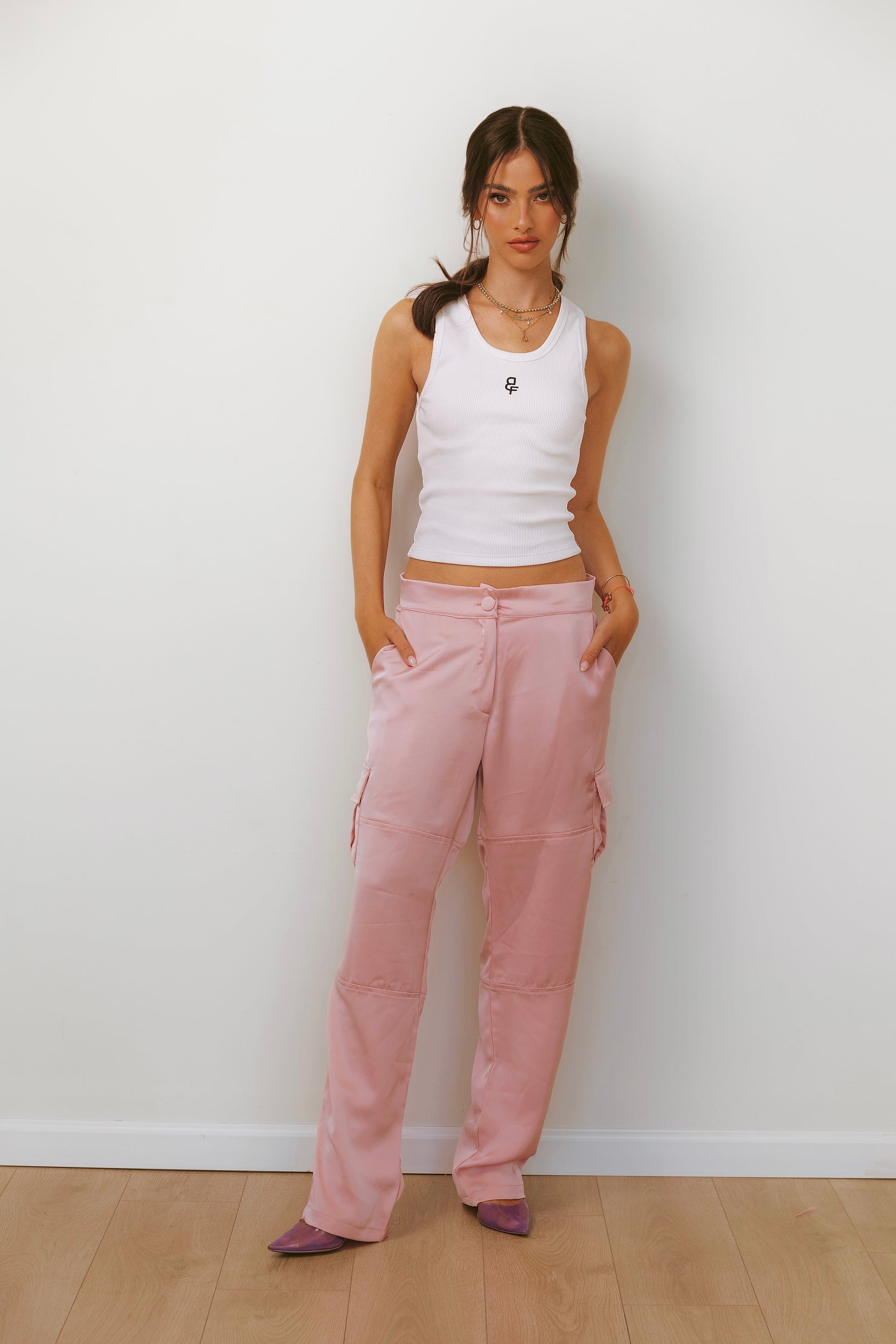 Cherry Blossom Pink Cargo Pants