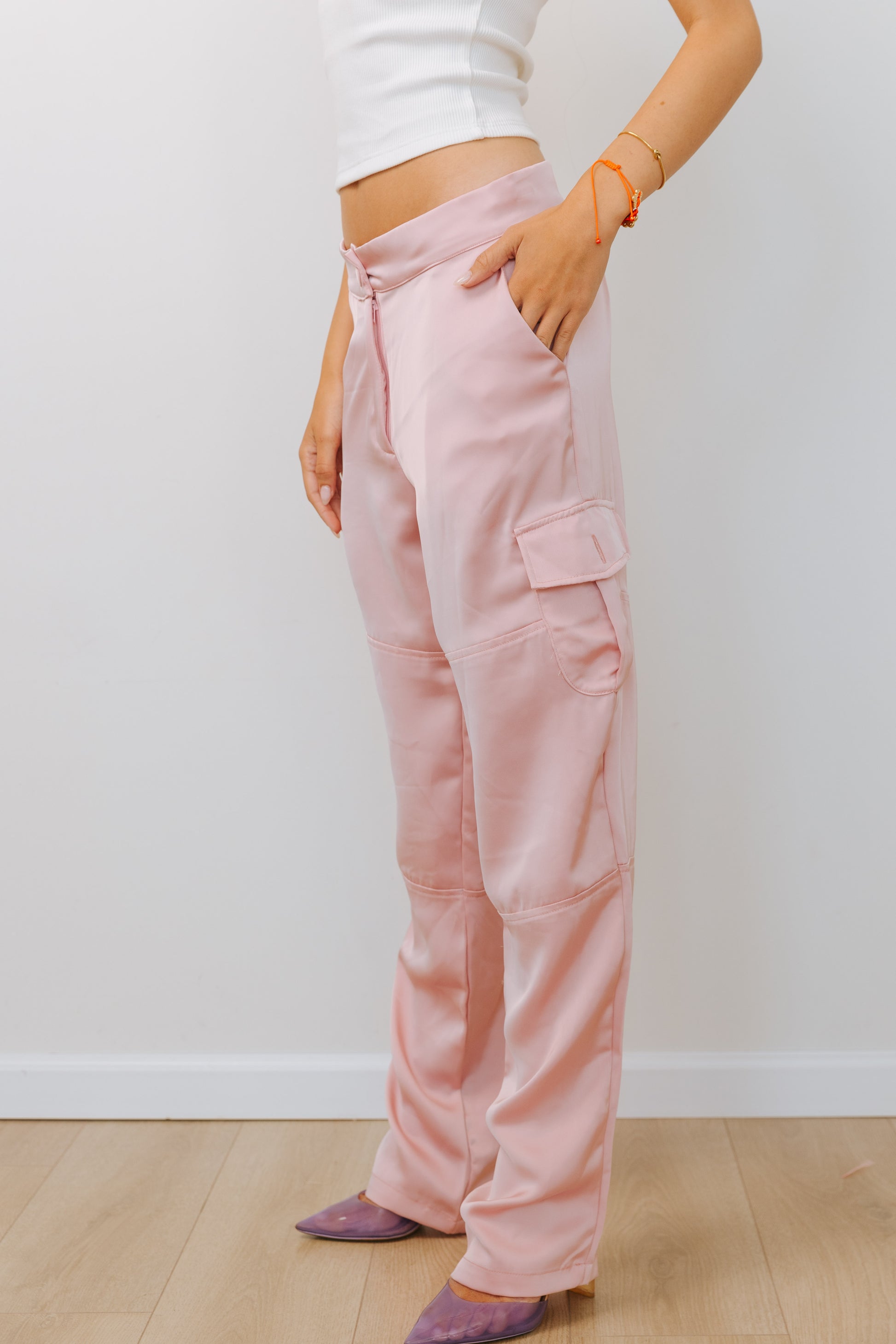 Cherry Blossom Pink Cargo Pants – BELFER - Fashion House